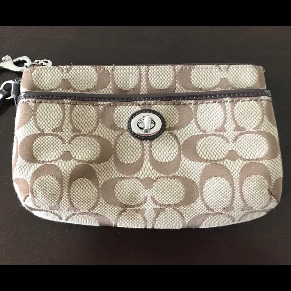 Coach signature wristlet